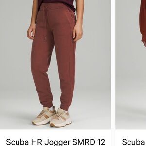 lululemon athletica Smokey red scuba HR joggers